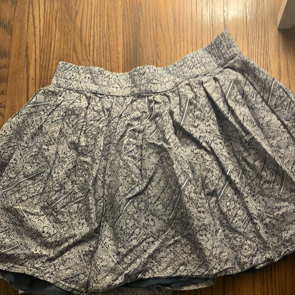 blue mini skirt